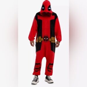 Marvel Studios Red and Black Deadpool & Wolverine Union Suit, Sz.Small